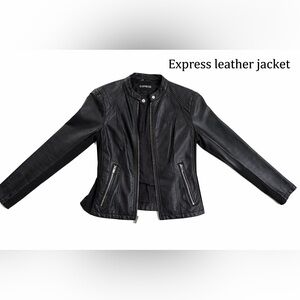 Express Women's Black Leather Jacket